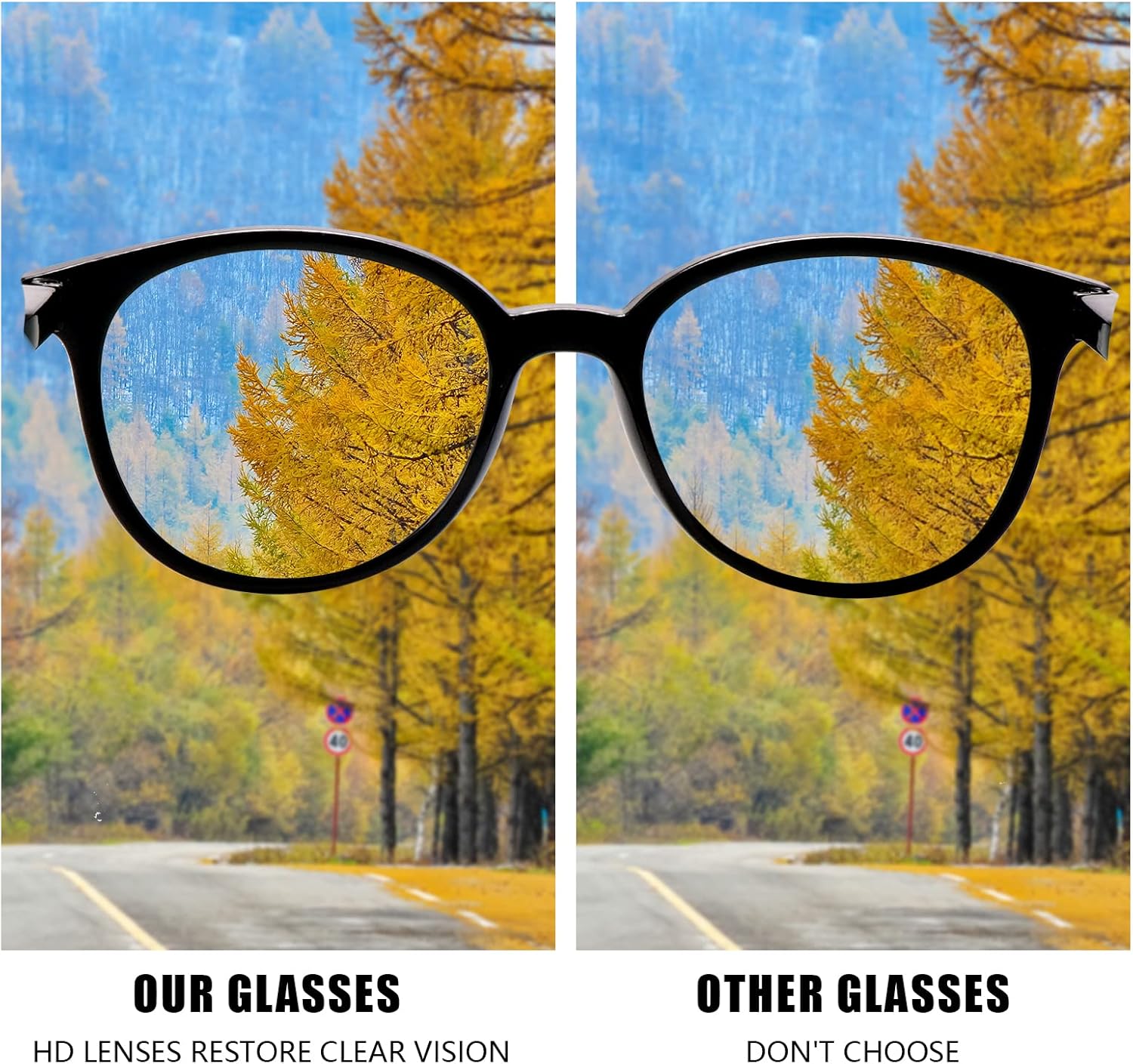 COJWIS Reading Glasses Blue Light Blocking 5 Pack Spring Hinge Fashion Readers for Men and Women Anti Glare Filter Eyeglasses (5 black, 4.00) - Image 5