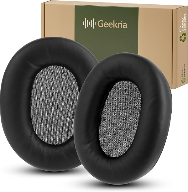 Geekria Almohadillas de reemplazo para audífonos Sony INZONE H7 (WH-G700), INZONE H9 (WH-G900N), cojines para audífonos, piezas de reparación (Negro)