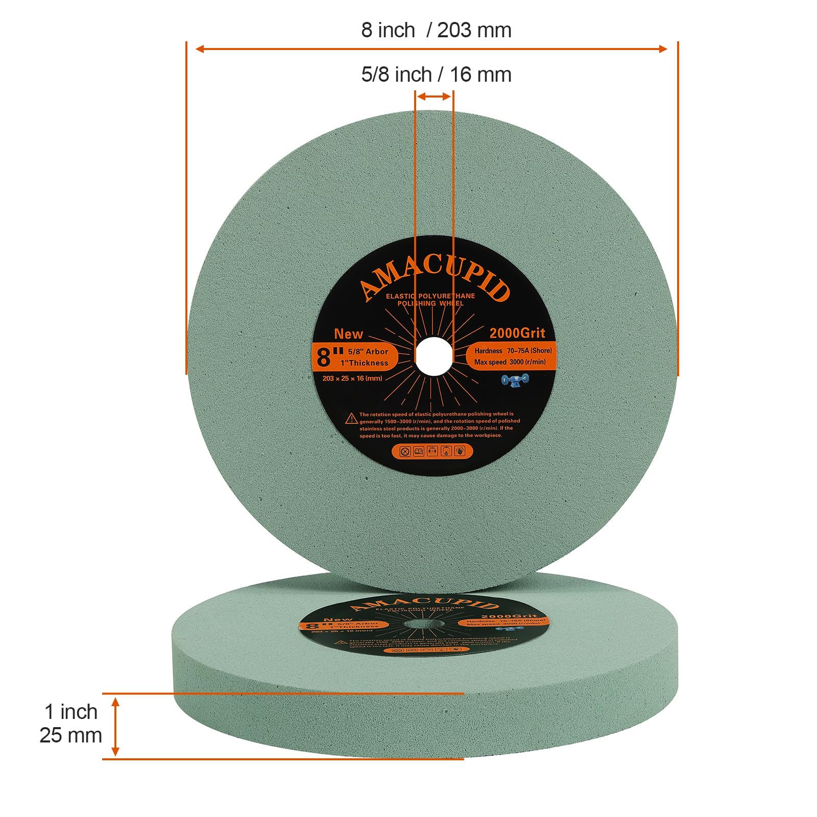 Stainless Steel Polishing Wheels - 8 Inch -2