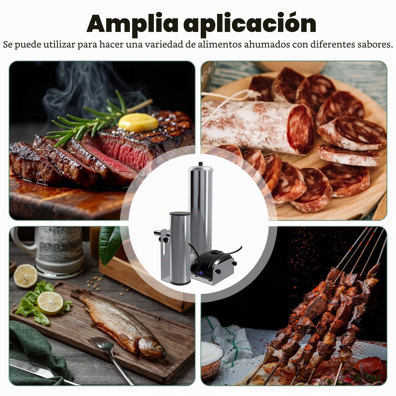 Generador de humo frío de acero inoxidable, portátil para fumar alimentos | barbacoa, generador de humo para fumar alimentos, carne, pescado, barbacoa