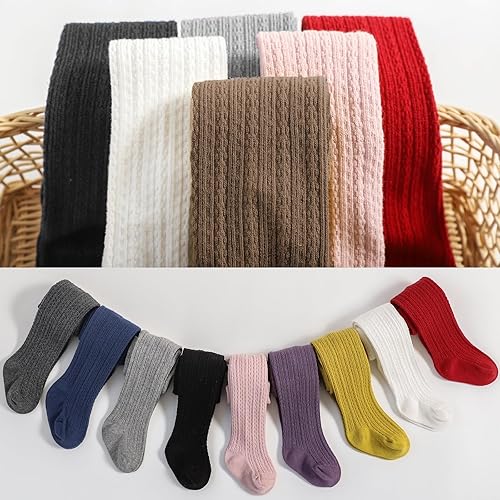 Miniatura 6 de Medias de punto trenzado para bebé, mallas de algodón sin costuras, paquete de 34 para bebés de 0 a 4 años