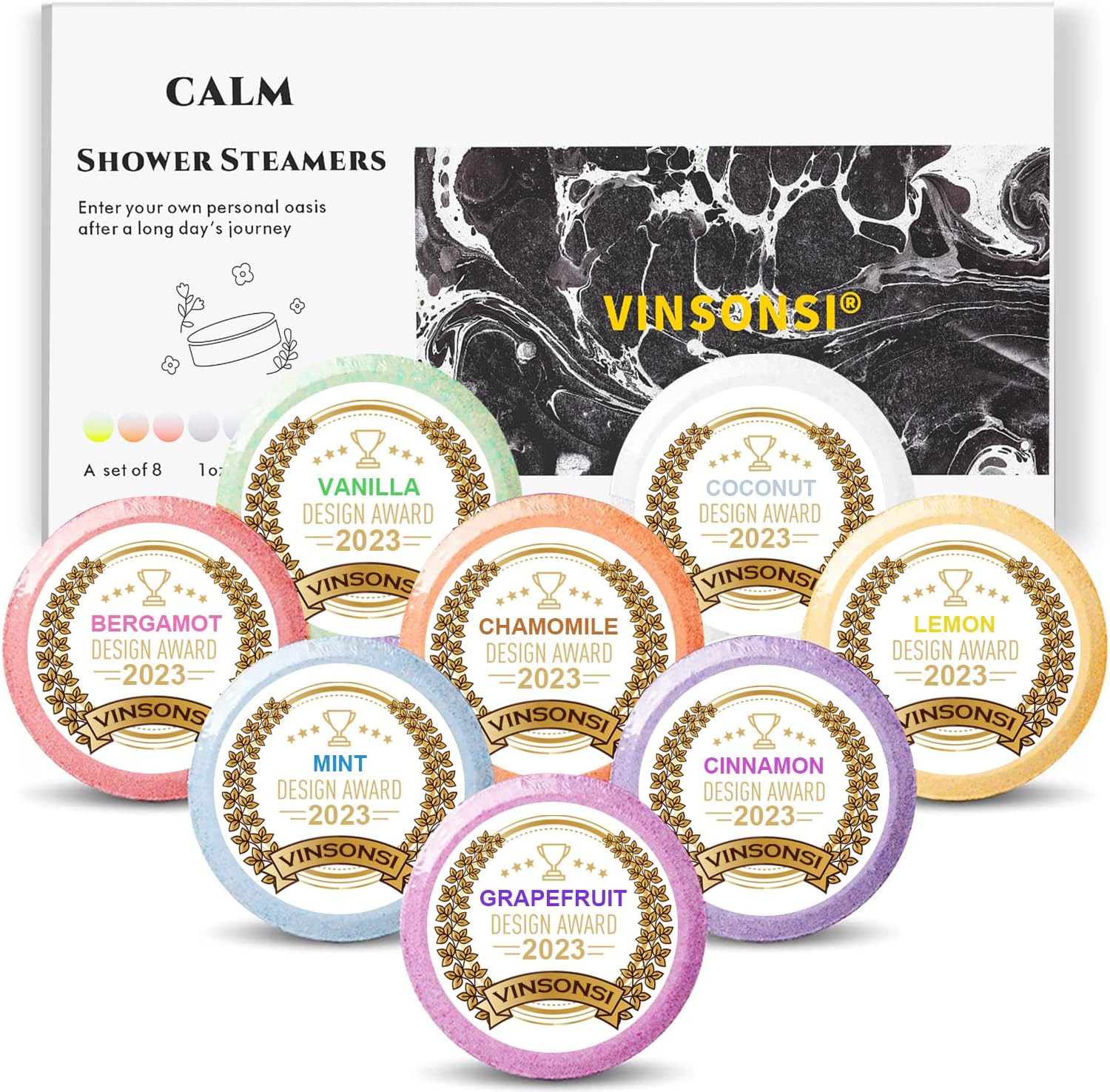 8 Pack Shower Steamers Aromatherapy Gift Set Shower Bombs