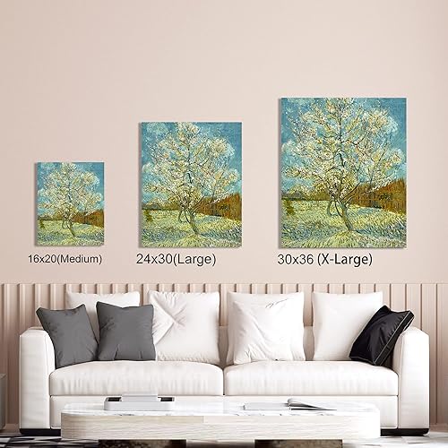 Miniatura 388 de A&T ARTWORK The Starry Night de Vincent Van Gogh. Tamaño del marco: 36 x 30 pulgadas, tamaño de la imagen: 30 x 24 pulgadas, reproducciones clásicas