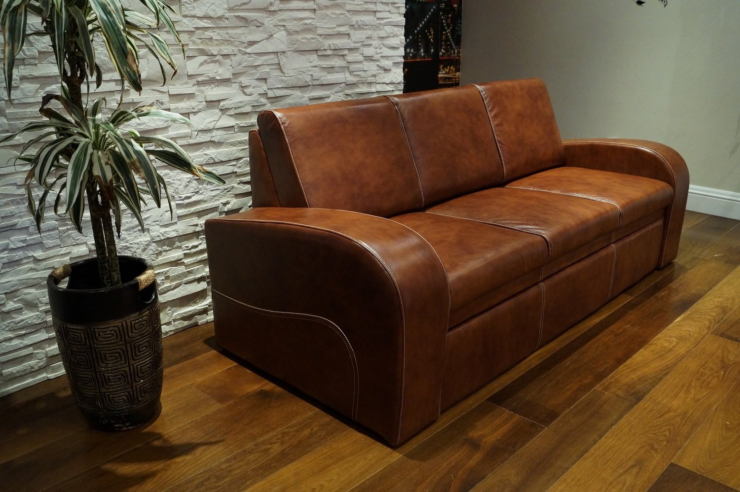 Quattro Meble Echtleder 3 Sitzer Sofa Oslo FS Breite 200cm Ledersofa Echt Leder Couch große Farbauswahl !!!