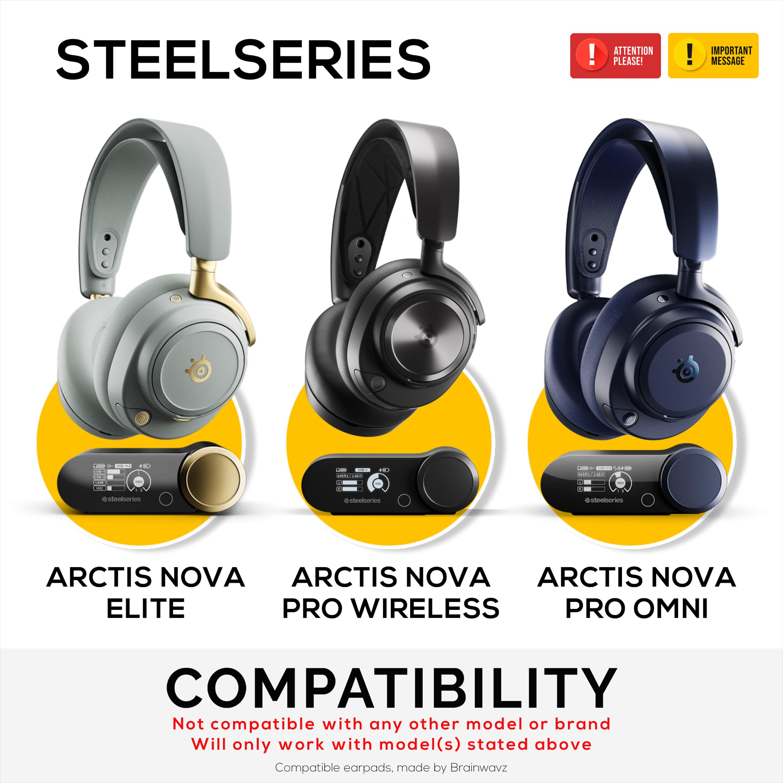 Amazon.com: Hybrid Ear Pads for Arctis Nova Pro, Elite and Pro