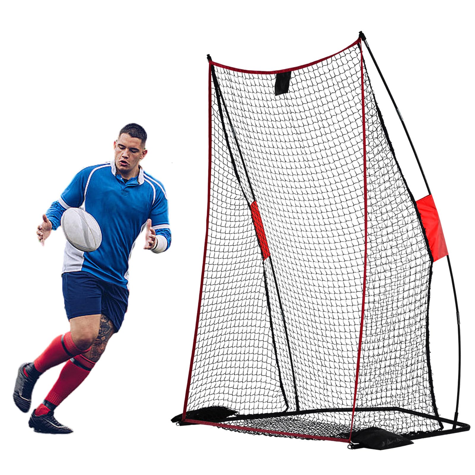 PGL Football Kicking Net,Football Net for Kicking Throwing Training,Football Practice Net,Portable Football Kicking Net with Bag,4×7FT Heavy Duty Football Kicking Net.