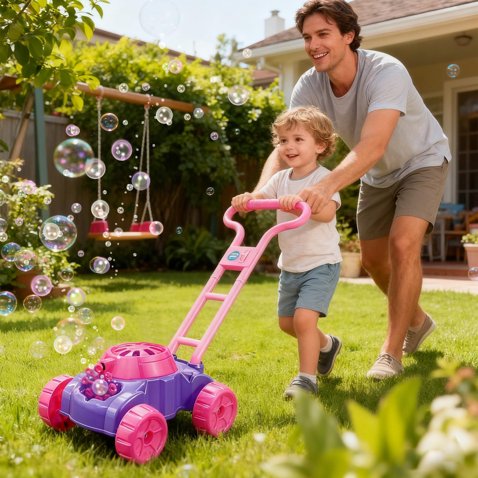 Máquina De Burbujas Juguetes de Jardinería para Verano al Aire Libre