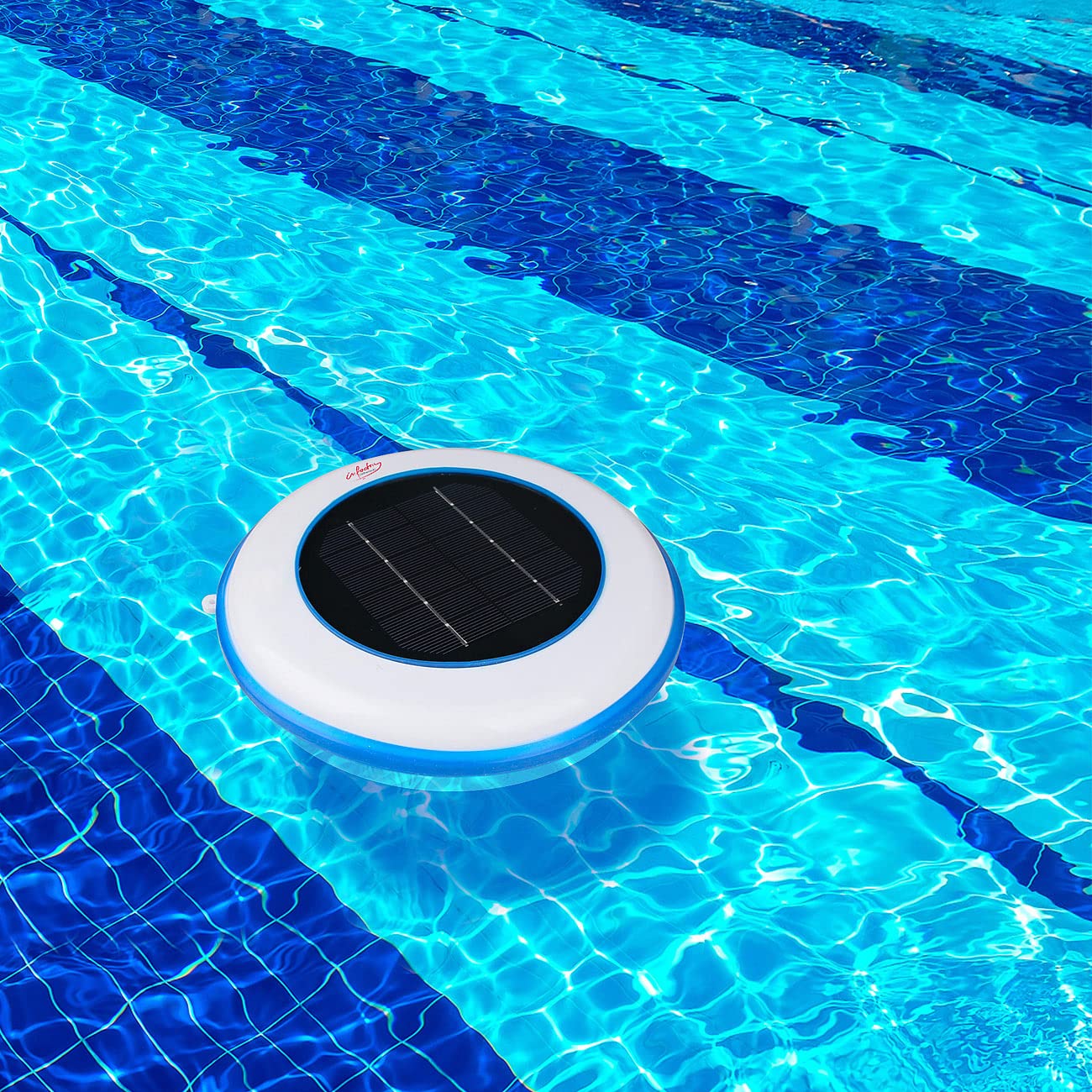 AGT Wassertester: Digitales pH-Wert-Testgerät mit Solarbetriebener Pool-Ionisator (Poolmessgerät, pH Messgerät Pool, Tester)