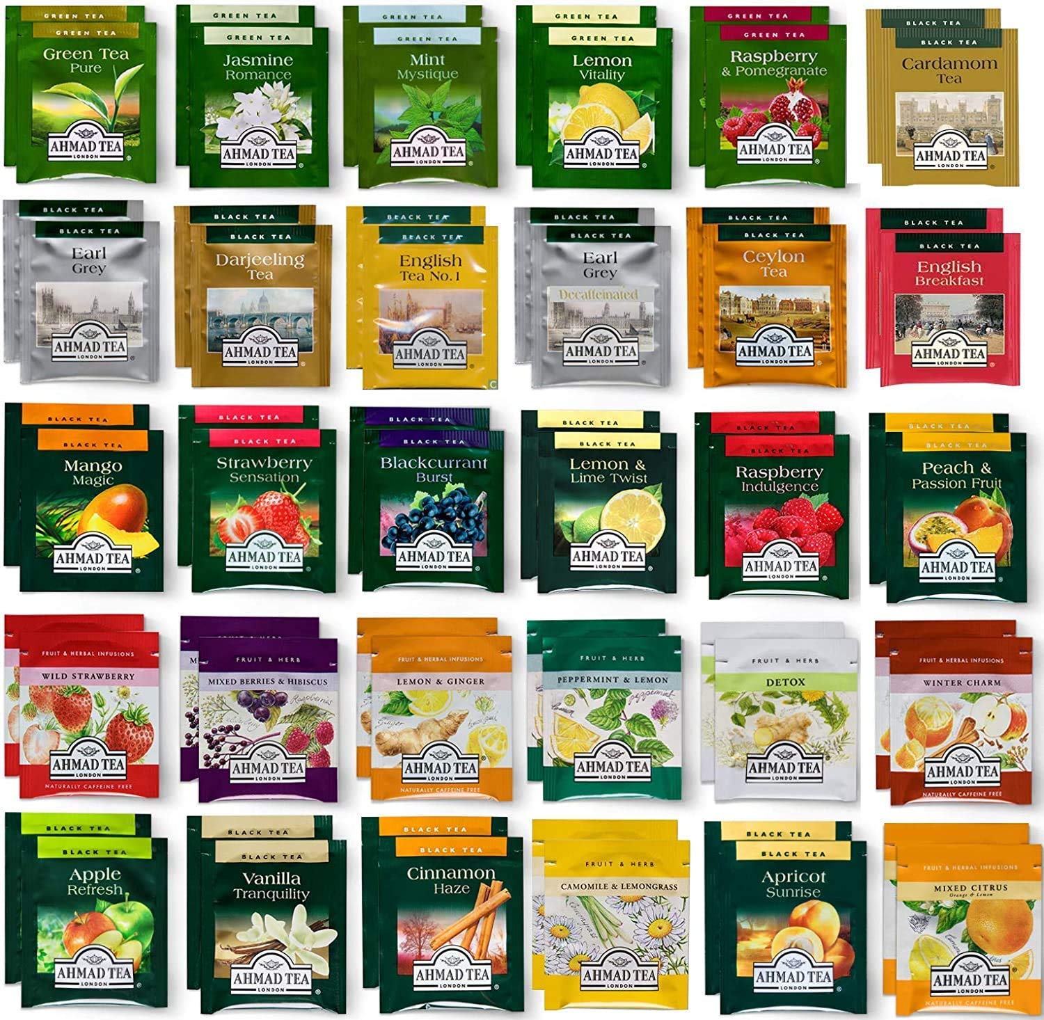 Tea Bags Sampler Assortment Box (120 Count) - Perfect Variety pack in Gift Box - Gift for Family, Friends, Coworkers