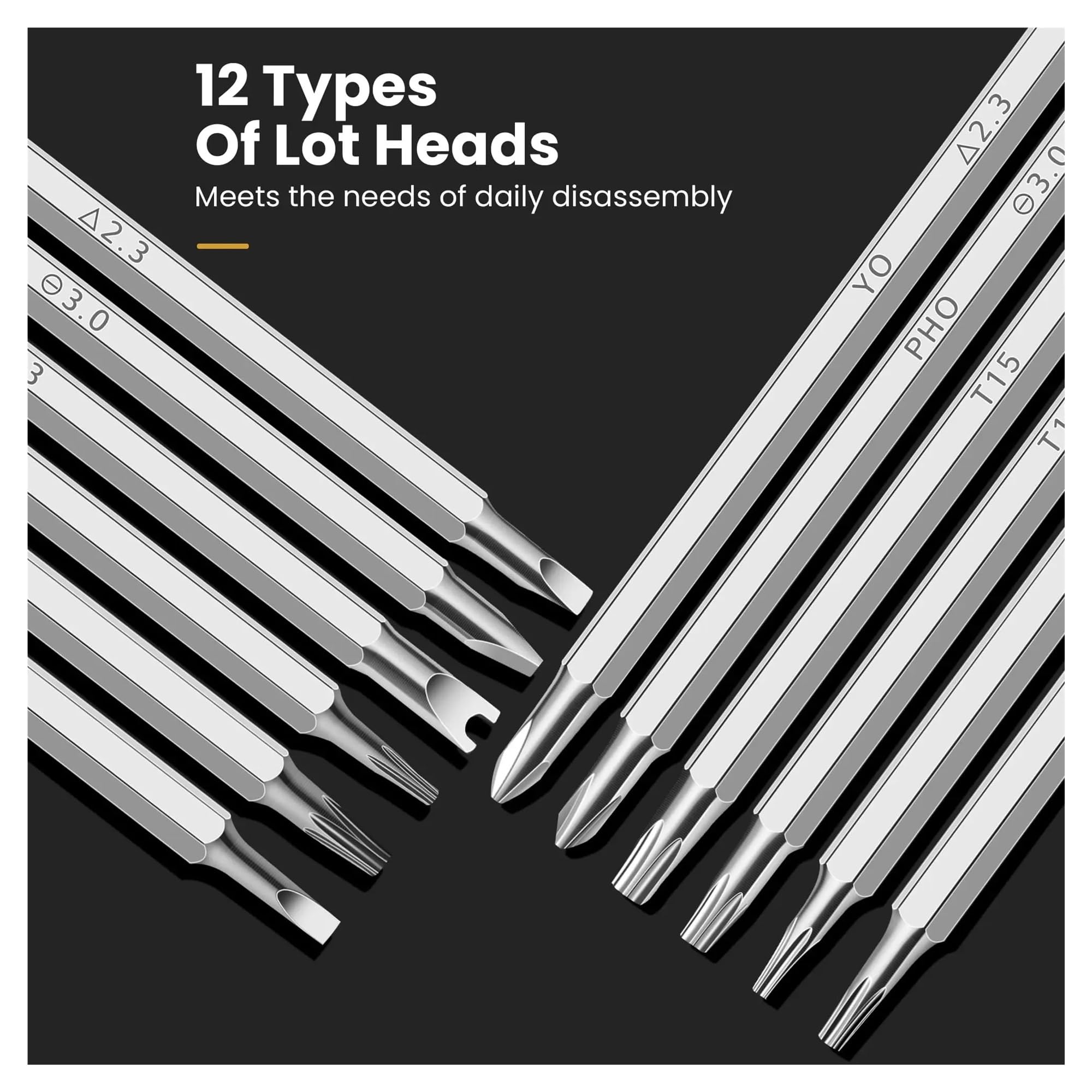 Set Di Cacciaviti Di Precisione, 14 In 1, Punte Magnetiche Torx Phillips