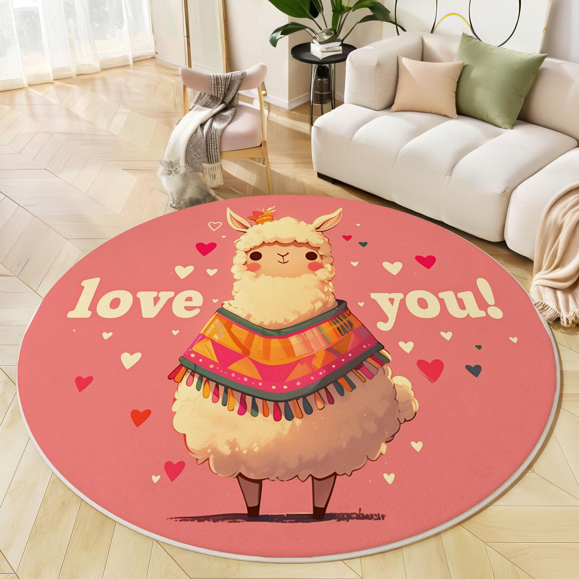 Tapis rond antidérapant lavable pour éviter les glissades