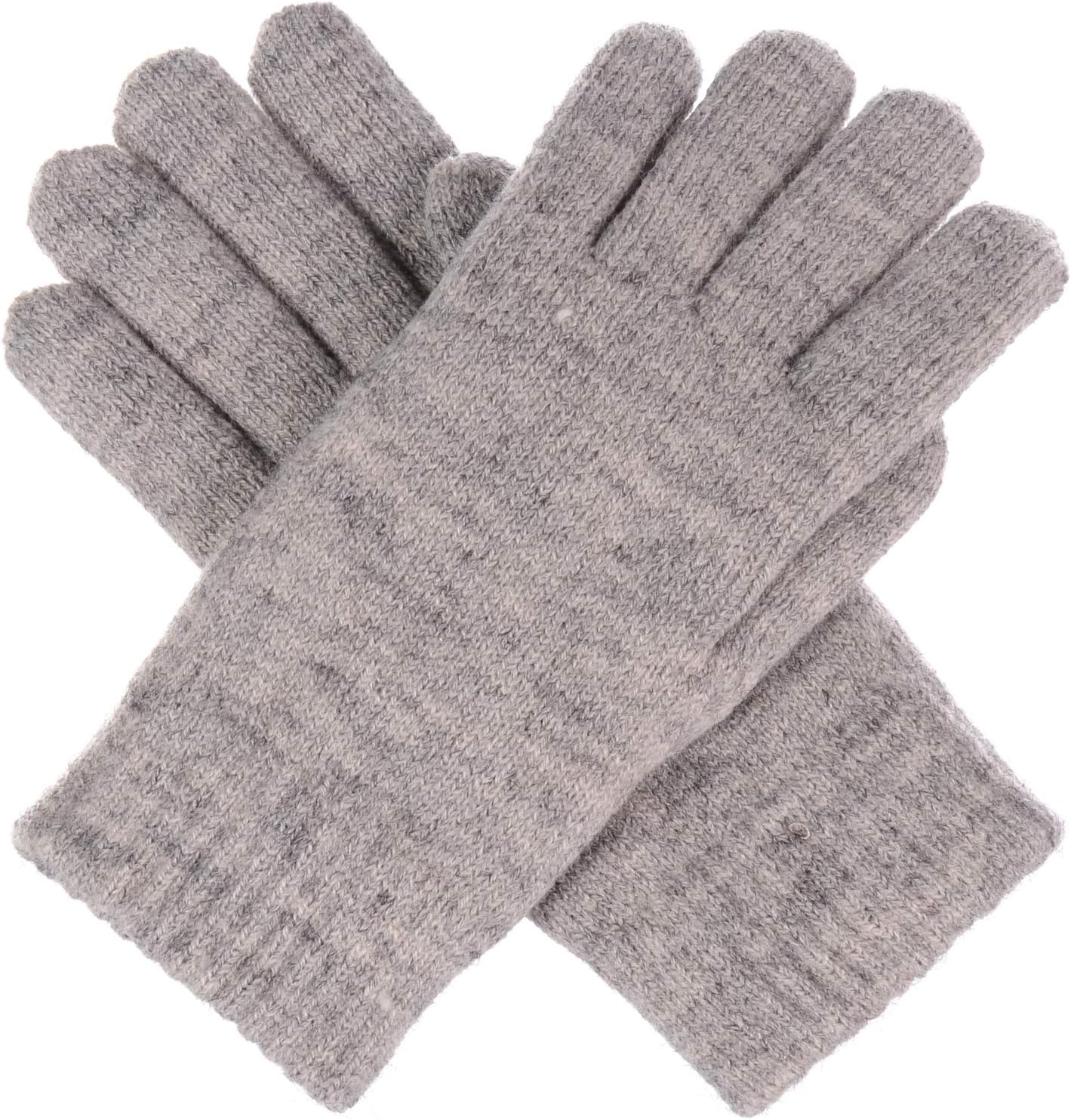 BSB Winter Women's Toasty Warm Plush Fleece Lined Knit Gloves (Dark Beige) - Image 3