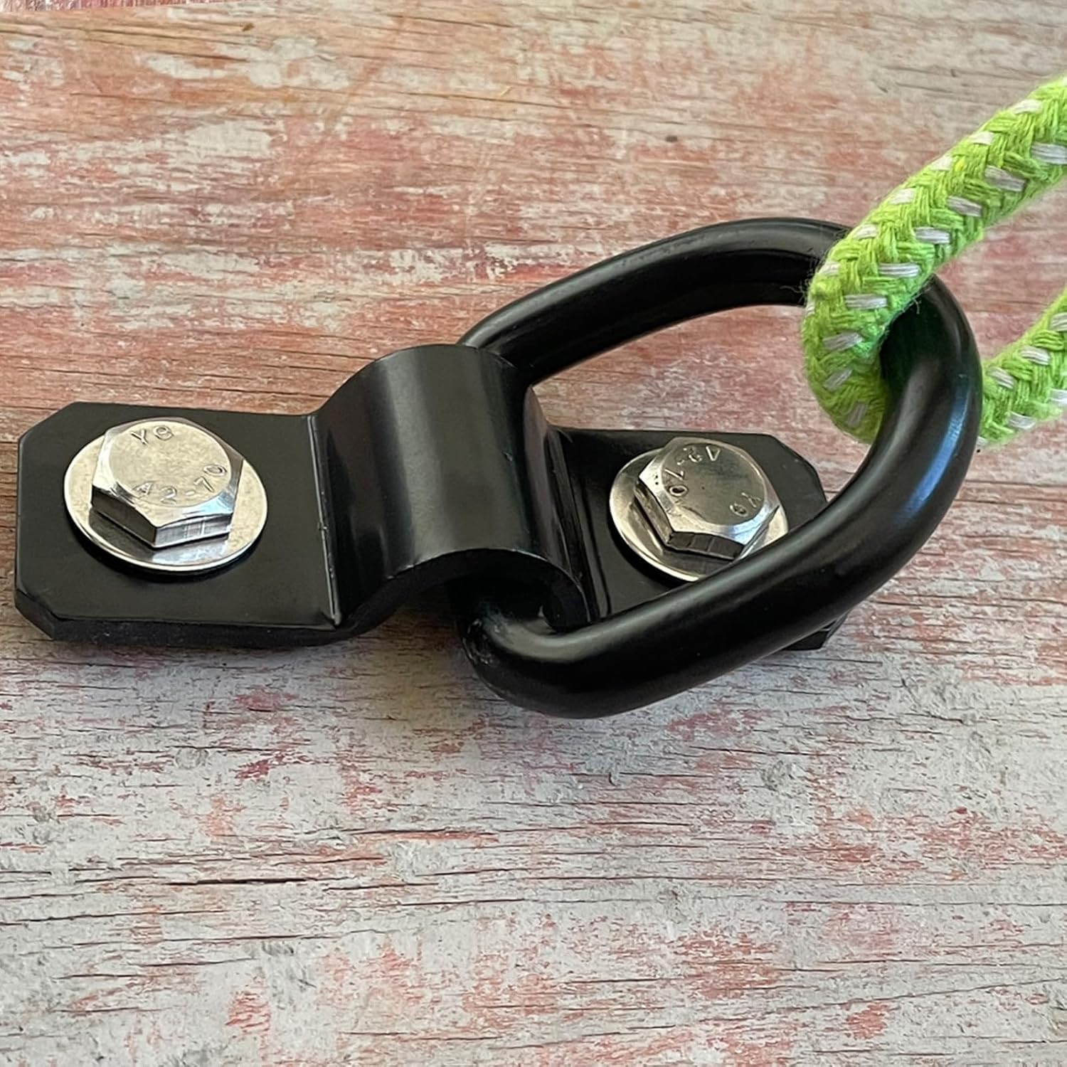 D Ring Tie Down Anchors 3/8” Heavy Duty 6,000 lbs Truck Tie Downs Rings for Loads on Trailers RV Pickup Cargo Camper Control, Tie Down Motorcycle, ATV Surface Mount Bracket Anchor Point (Black) - Image 8