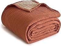 Vista 15 de Simple&Opulence - Manta de muselina 100 % algodón, transpirable ligera de 4 capas, manta suave de algodón para sofá, cama, camping, para todas