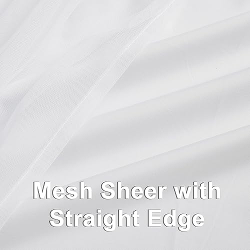 Miniatura 8 de Paneles de cortinas opacas de doble capa con aislamiento térmico para sala de estar, cortinas blancas con alzapaños superiores, 37 pulgadas de ancho