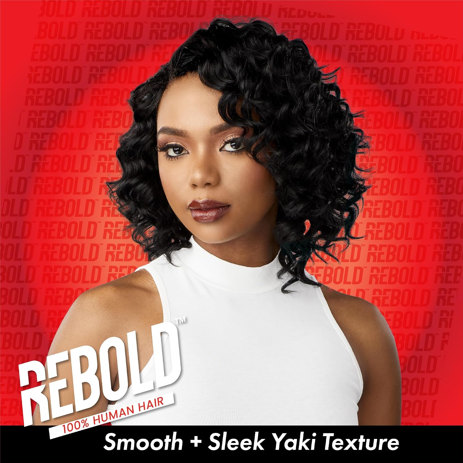 Sensationnel Rebold curly weave - euro body 9 3pcs human hair smooth, sleek soft texture hair for weaving and sew in styles (1 JETBLACK)