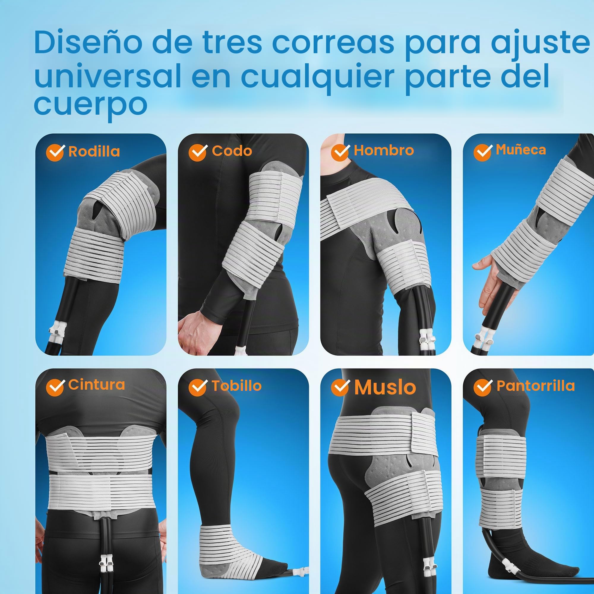 Máquina de terapia de frío – Compact Edition: compresión y crioterapia para todas las partes del cuerpo | Sistema de terapia de hielo portátil para recuperación postoperatoria de rodilla | Hasta