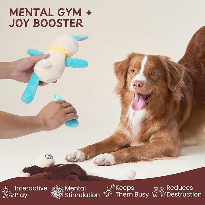 Juguetes para Perros Desgarrables Nocciola con Squeaker y Sonido Crujiente miniatura 4