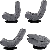 Vista 7 de BIRDROCK HOME Swivel Floor Chair - 360 Adjustable Memory Foam Lounge Seat - Gaming - Comfortable Back Support - Cushion Dorm Rocker - Comfy for Azul