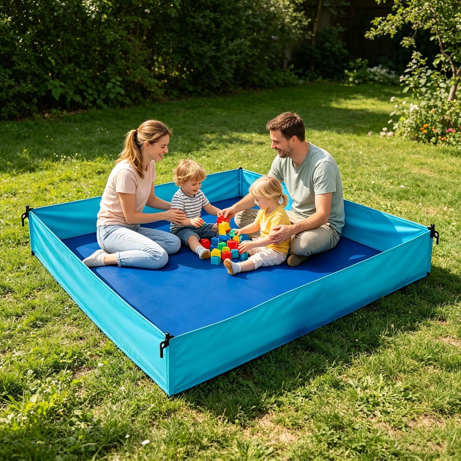 Duży plażowy 185x145x25 cm Składany Wiatroszczelny