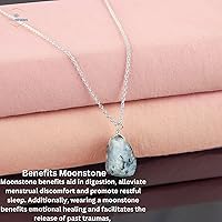 Vista 48 de Raw Gemstone Necklace Birthstones 1 Silver
