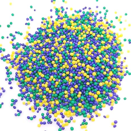 Mardi Gras Non-Pariel Sprinkles in Purple, Yellow, & Green - 8oz