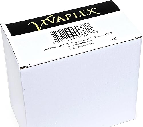 Miniatura 2 de Vivaplex, 12, transparentes, 2 onzas, botellas de plástico para apretar, con tapas negras