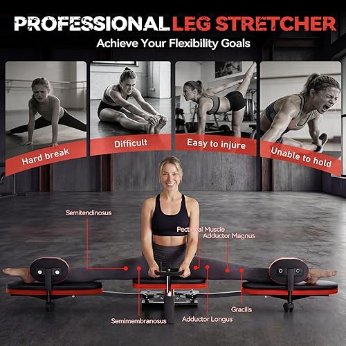 Miniatura 2 de Rigel Estirador de Piernas, Máquina de Estiramiento de Piernas de 220 LBS, Equipo de Marco de Acero Resistente Máquina de Splits, Máquina