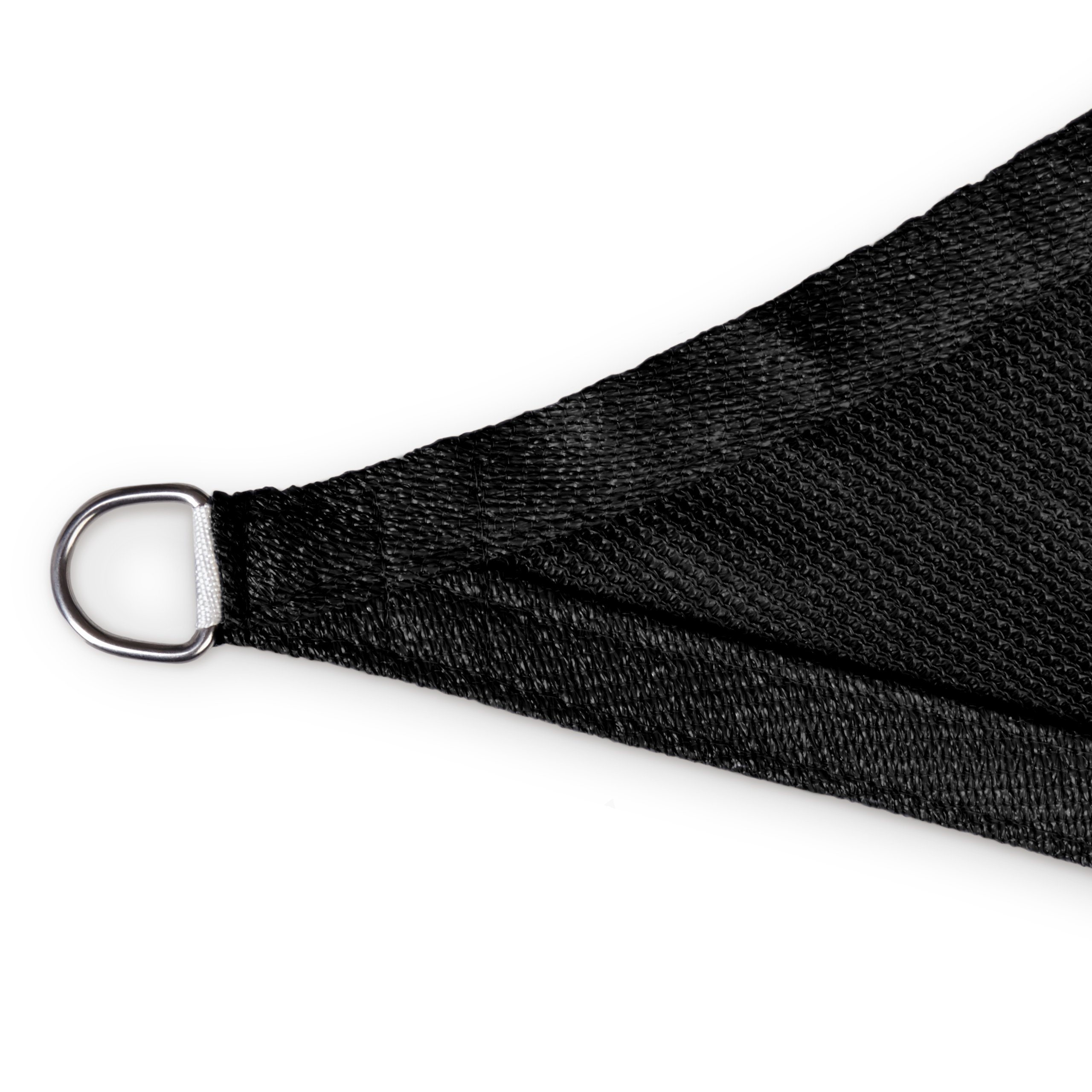 Lumaland Voile d'ombrage Cordes de Fixation incluses | Carré 4 x 4 mètres Protection Solaire | 100% HDPE avec Le Filtre UV de Protection [Noir]