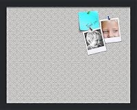 Vista 13 de PinPix Tablero de anuncios de corcho de 20 x 14 pulgadas. Este tablero decorativo enmarcado viene con diseño de círculos B W y un marco negro