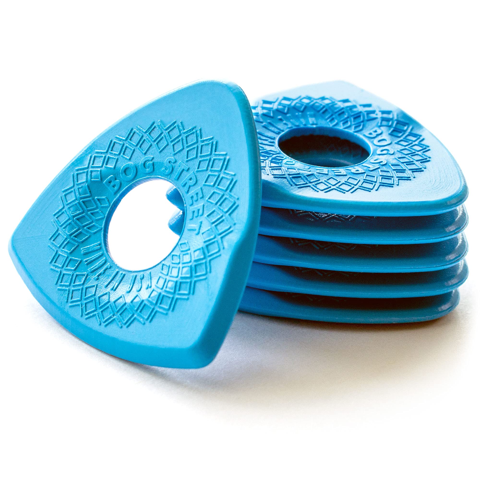 Bog StreetAXE CUT Guitar Picks, Heavy, Electric, Acoustic and Bass Guitar Picks, Blue (6-Pack)