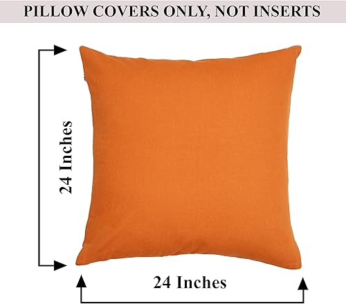 Vista 67 de RELY+ Juego de 2 fundas de almohada de algodón blancas de 18 x 18 pulgadas, fundas cuadradas con cremallera para sofá, sala de estar, fundas Blanco