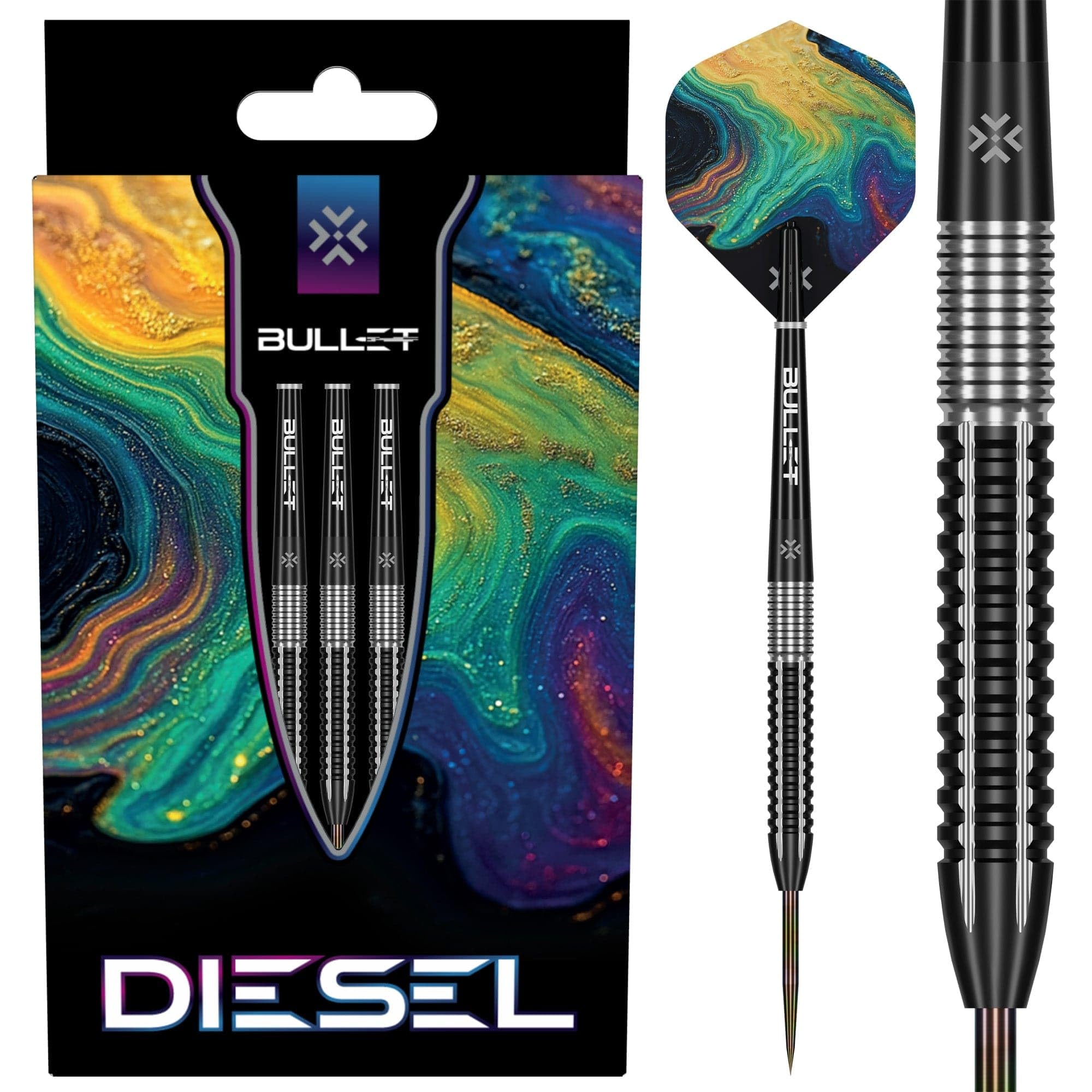 Bullet | Diesel | Steel Tip Darts | 85% Tungsten | 22g - 26g Weight Options (22, Grams)