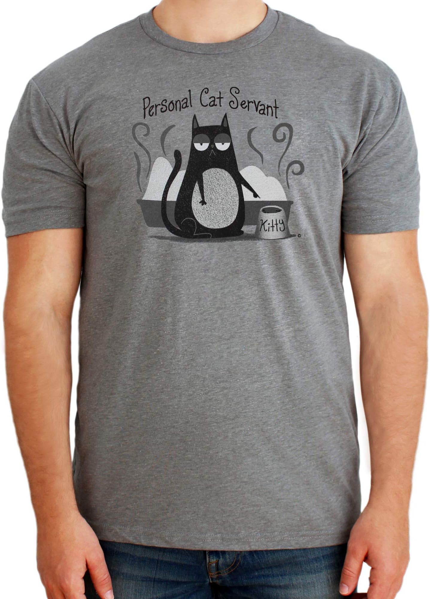 Paw AddictPersonal Cat Servant | Funny Cat T-Shirt for Men Women, Perfect Cat Dad Mom Tshirt