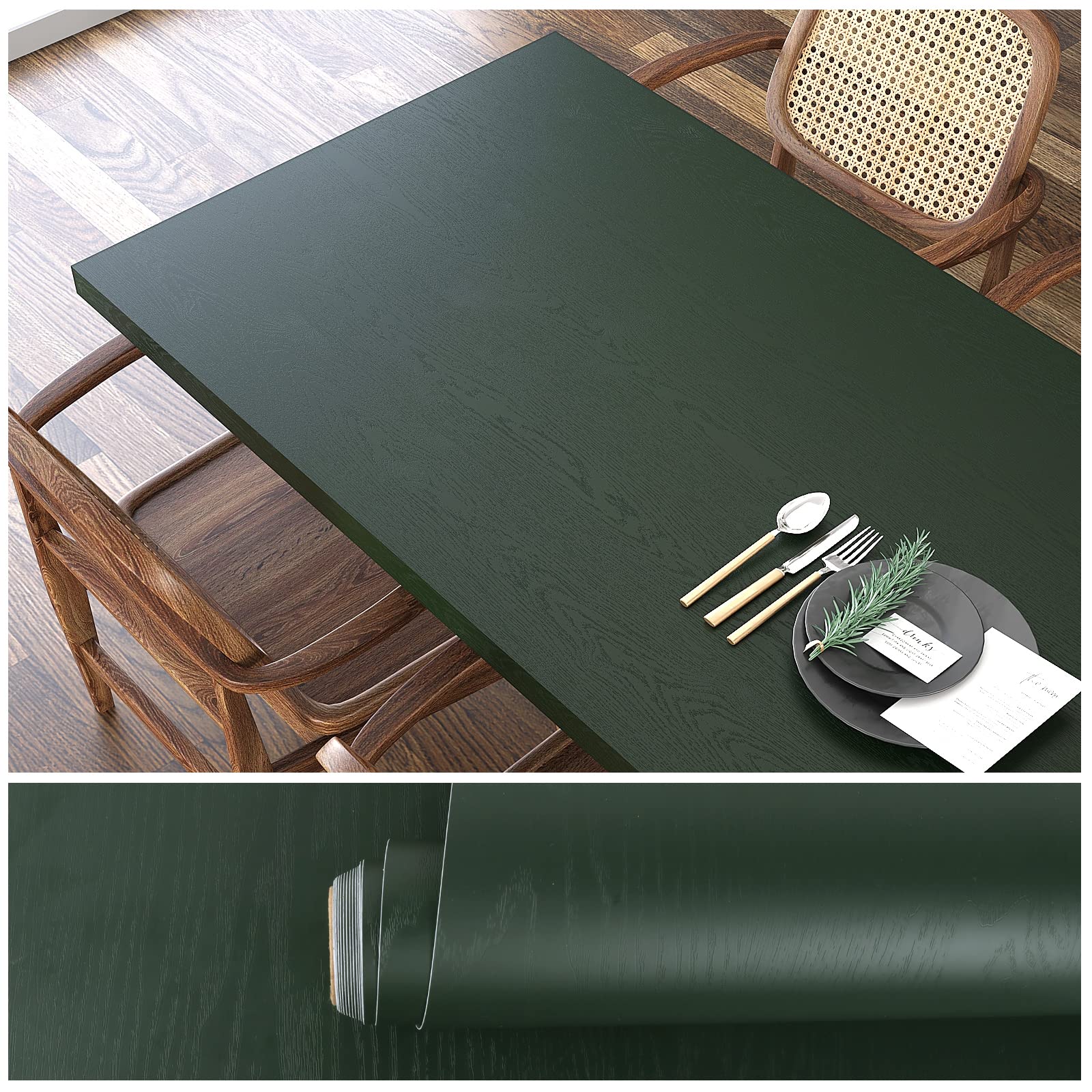 VEELIKE Houten panelen, behang, houtlook, zwart-grijs, 40 x 900 cm