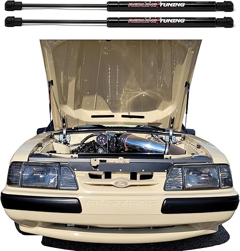 Miniatura 7 de Redline Tuning 21-11012-02 - Sistema de capucha QuickLIFT Plus compatible con Ford Mustang y Mercury Capri 1979-1998 (todos los componentes negros)