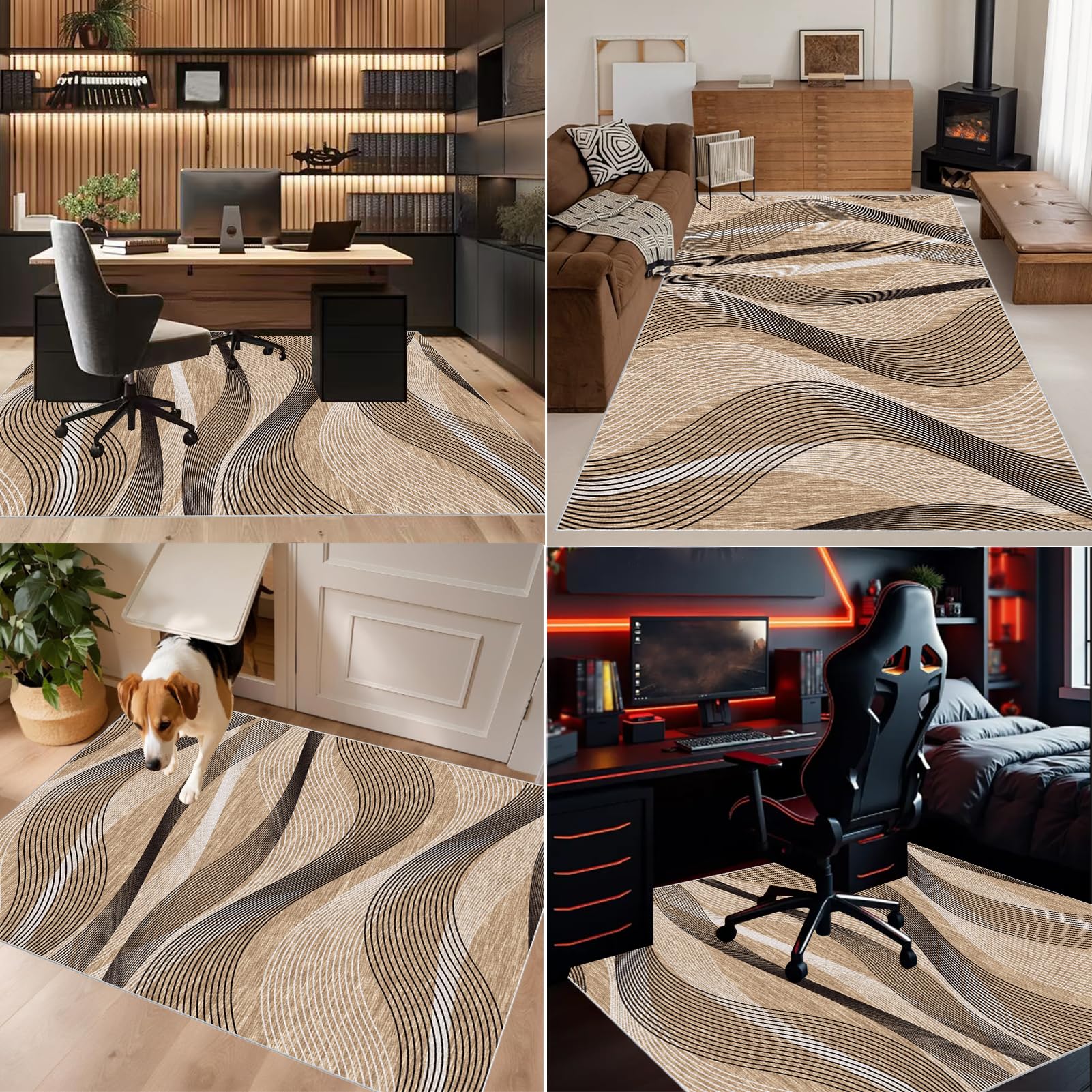 Protector Suelo Silla Ruedas Alfombra Silla Escritorio Antideslizante Alfombra Silla Gaming Alfombra Oficina para Silla con Ruedas Alfombra Protectora Suelo Silla Alfombra Gamer 120 x 150 cm