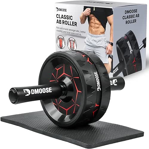 DMoose Fitness Ab Roller Wheel with Elbow Support & 2