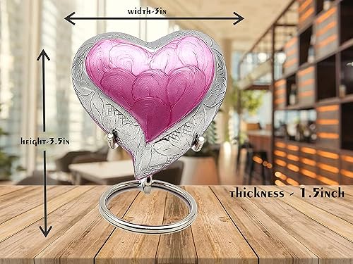 Miniatura 4 de Urna de recuerdo de corazón rosa, mini urna de ceniza, pequeña urna de cremación hecha a mano para cenizas, homenaje a tu ser querido, perfecta para