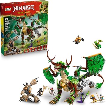 LEGO NINJAGO The Dragon of Life Building Toy for Boys & Girls - Poseable Dragon Toy Figure & Playset for Kids, Ages 9+ W/Mini Mech & 8 Minifigures for Pretend Play - Gift Idea for Birthdays - 71859