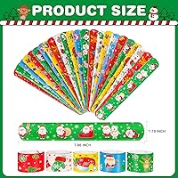 Vista 3 de Max Fun 48 piezas de pulseras de bofetada de Navidad, juguetes para niños, recuerdos de fiesta de Navidad, rellenos de calcetines de Navidad