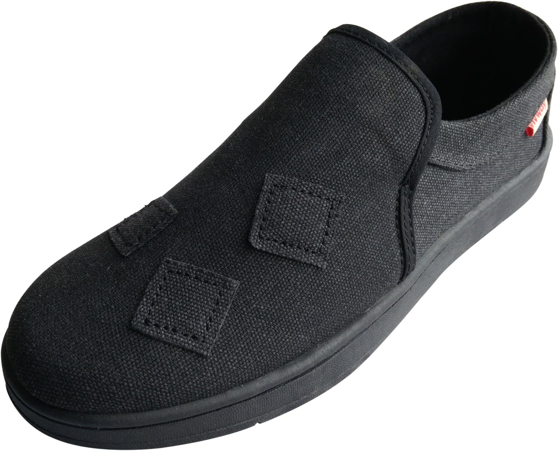VIVWAY Men's Slip On Flat Patch Canvas Casual