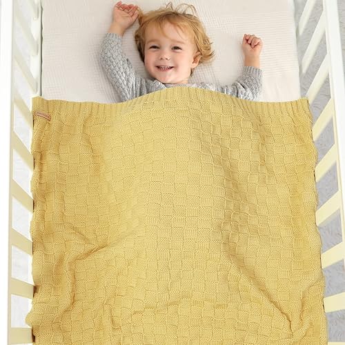 Miniatura 11 de LAWKUL Mantas de bebé para niños, manta de punto trenzado, manta de bebé para niña, suave y aireada para recién nacidos, para recién nacido