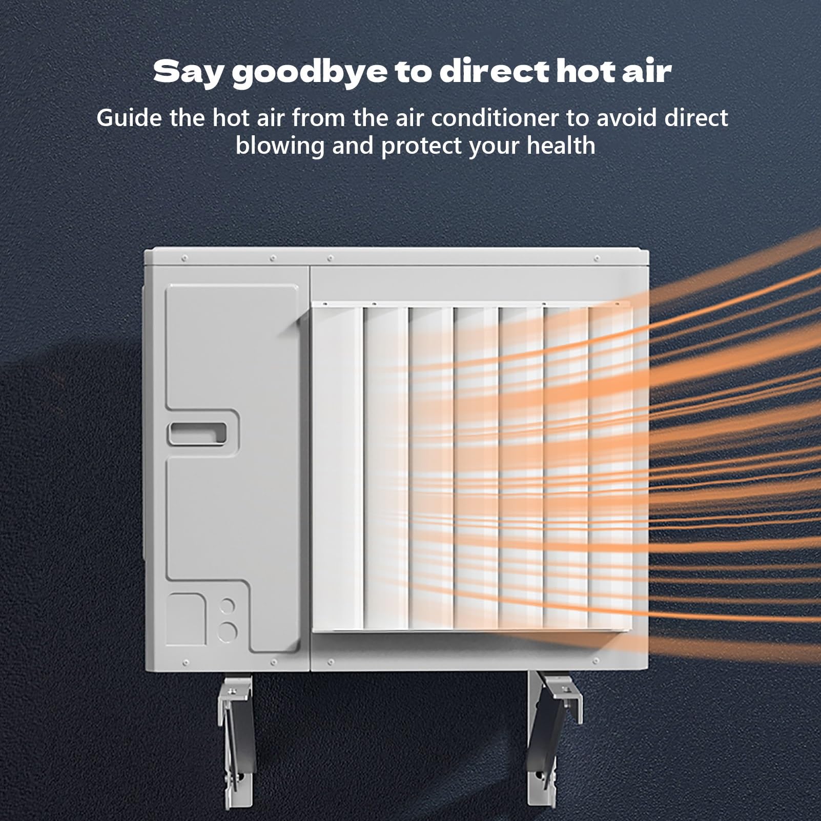 Déflecteur de Vent Externe pour climatiseur, Protection du condenseur, écran de Ventilation extérieur en Acier galvanisé, Accessoire de Ventilation Efficace pour systèmes de Chauffage, Venti