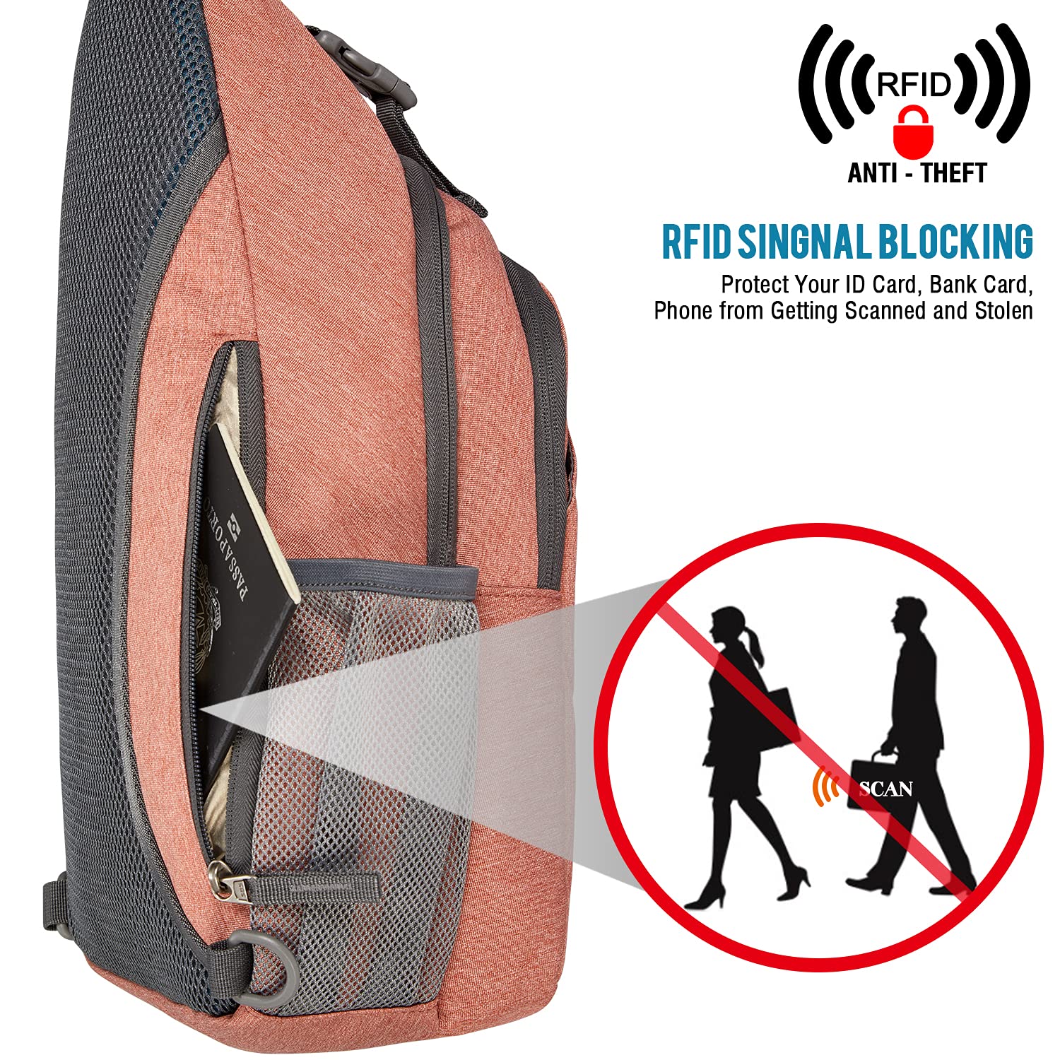 G4Free Sling Bag Sling Backpack Crossbody Chest Bag Daypack na podróż dla mężczyzn