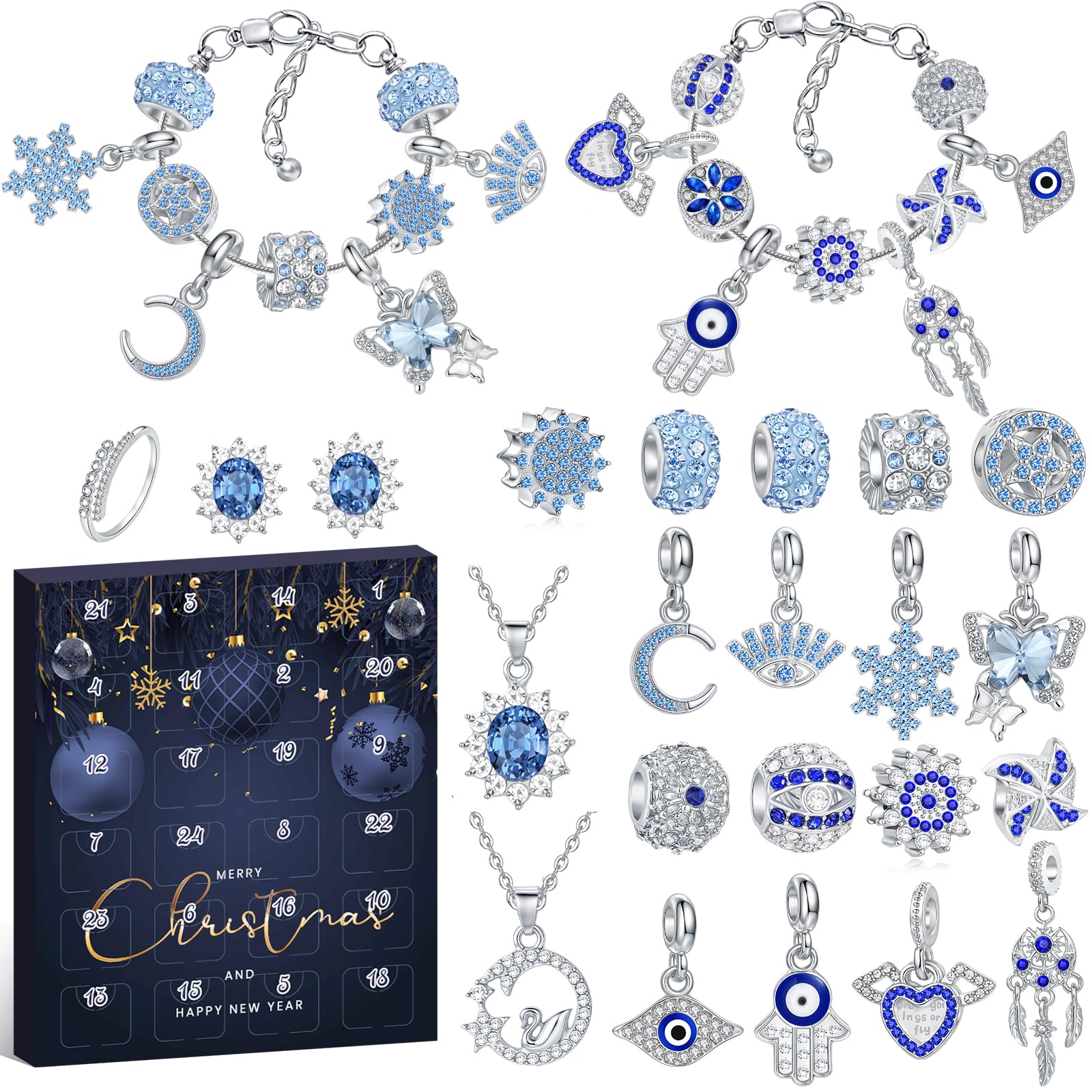 Calendrier de L'avent 2025 Femme Ado, Calendrier de L'avent Bijoux Diy Charms Bracelet Kit Bijoux Creation Adulte, 24 Surprise Fabrication Bijoux Cadeau Noel Femme Ado Fille Enfants - Loisirs créatifs Calendrier de L'avent 2025 Femme Ado, Calendrier de L'avent Bijoux Diy Charms Bracelet Kit Bijoux Creation Adulte, 24 Surprise Fabrication Bijoux Cadeau Noel Femme Ado Fille Enfants - Loisirs créatifs