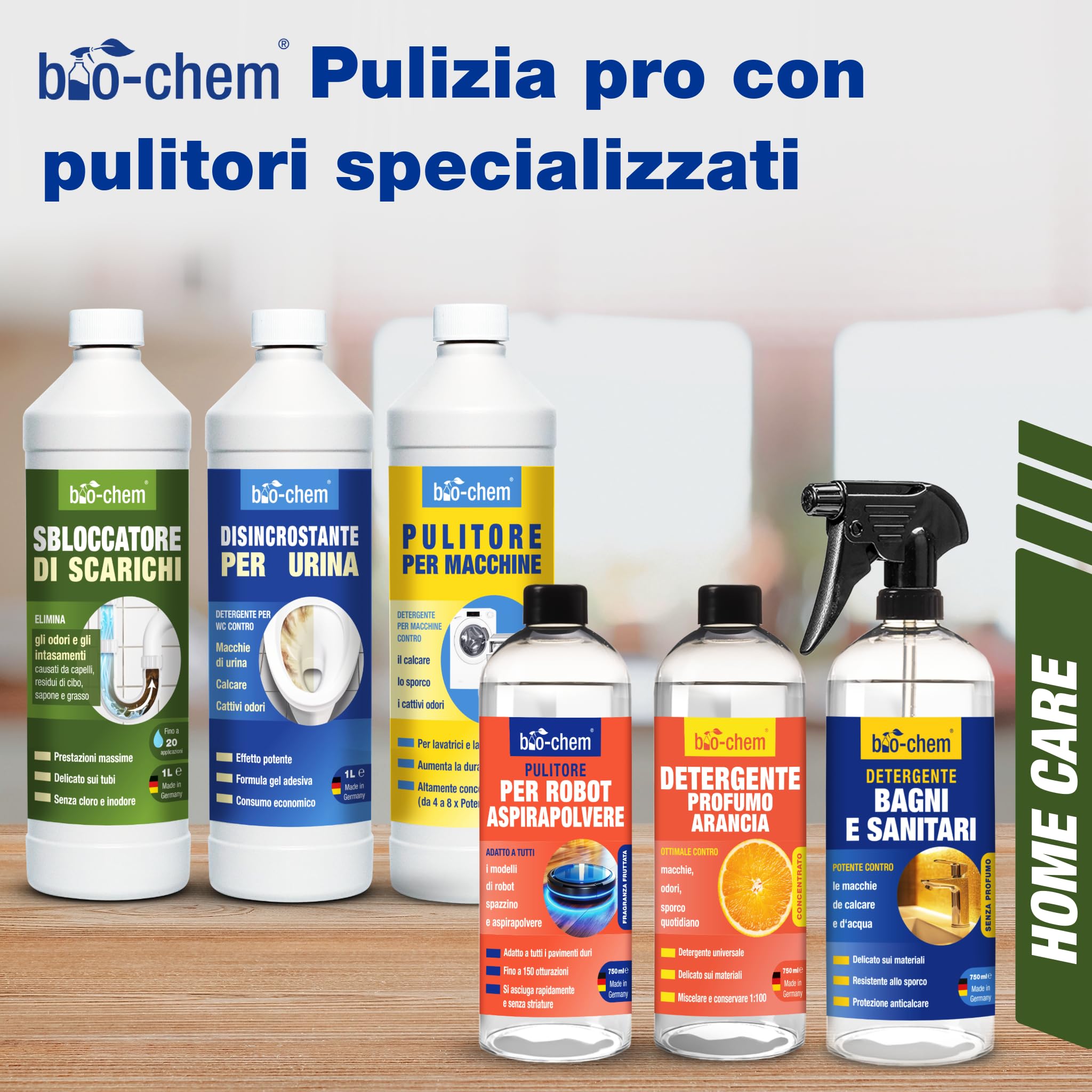 bio-chem - Detergente per pavimenti per Robot Hoover 0,75L + Bicchiere di misurazione - Detergente economico ed ecologico per Robot Hoover e Robot Cleaner Tutte le marche