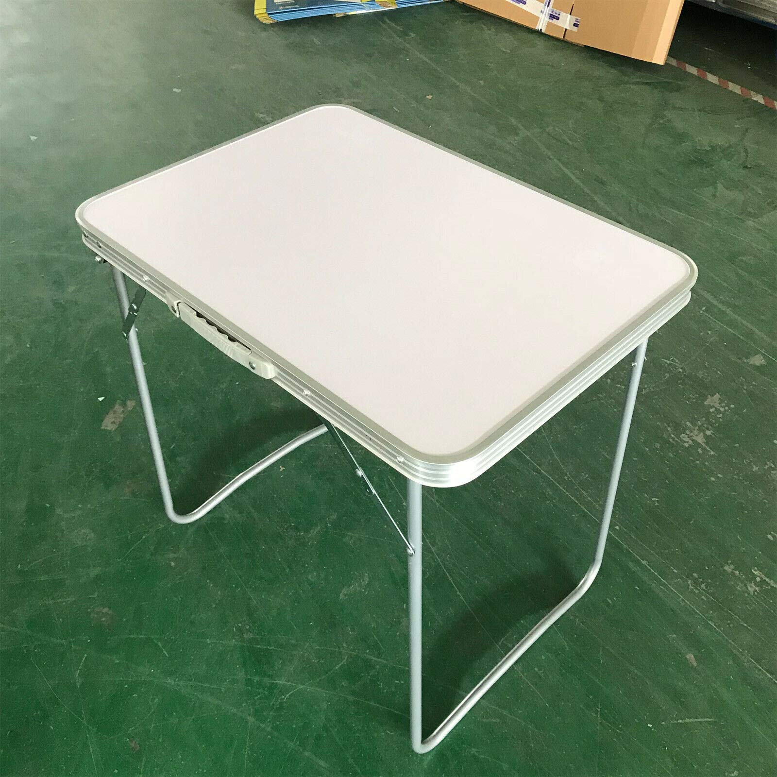 Lucn Table de camping portable en aluminium, table pliante pour intérieur et extérieur, table de jardin robuste pour barbecue, pique-nique, fête, capacité de charge 15 kg, longueur 80 cm