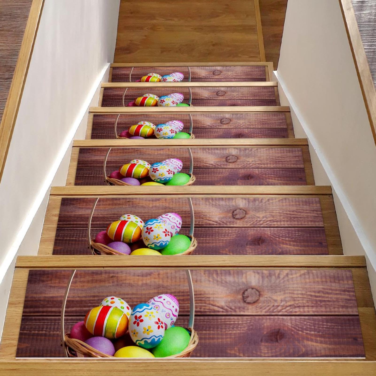 Alfombra para peldaños de madera con diseño de Halloween de 30x8