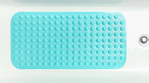Miniatura 31 de Tapete grande antideslizante para bañera y ducha de 31 x 16 pulgadas (solo bañeras suaves/sin textura), seguro, limpio, lavable a máquina, agarre y